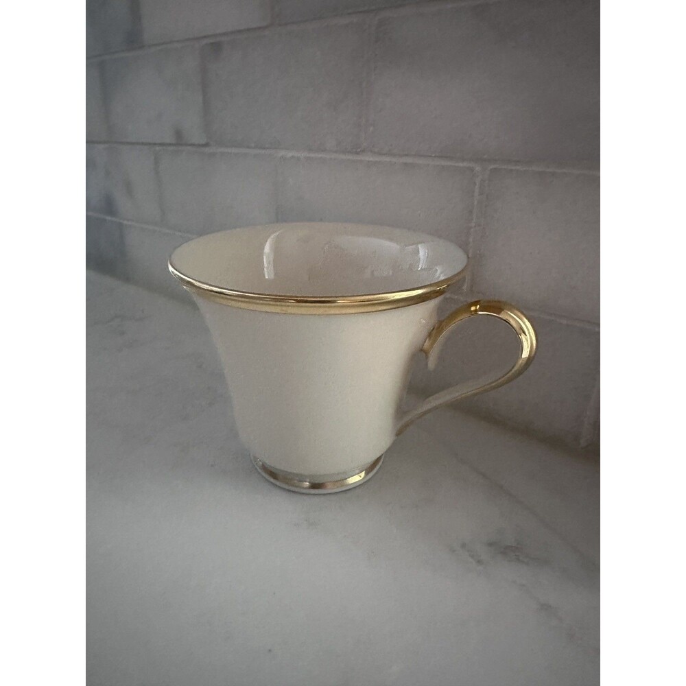 Lenox Eternal Gold Pattern China Tea Coffee Cup Mug 24K Trim EUC